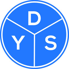DYS letter logo design on White background. DYS creative Circle letter logo concept. DYS letter design. 