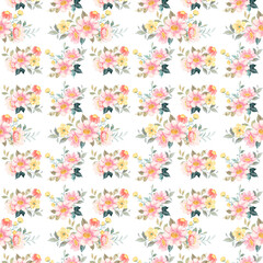 Floral watercolor seamless pattern