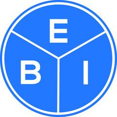 EBI letter logo design on White background. EBI creative Circle letter logo concept. EBI letter design. 