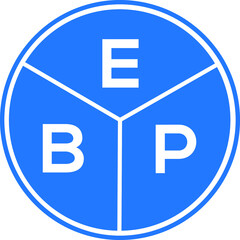EBP letter logo design on White background. EBP creative Circle letter logo concept. EBP letter design. 