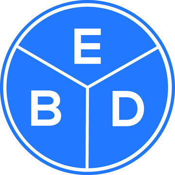 EBD letter logo design on White background. EBD creative Circle letter logo concept. EBD letter design. 