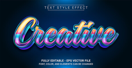 Creative Colorful Text Style Effect. Editable Graphic Text Template.
