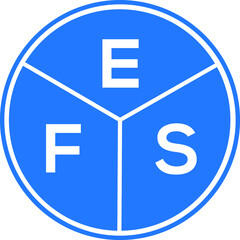 EFS letter logo design on White background. EFS creative Circle letter logo concept. EFS letter design. 