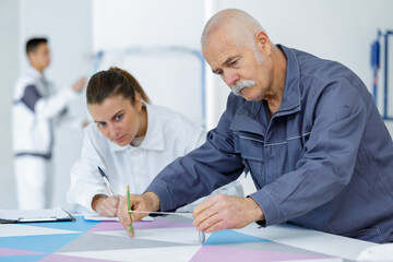 portrait of senior man painter © auremar