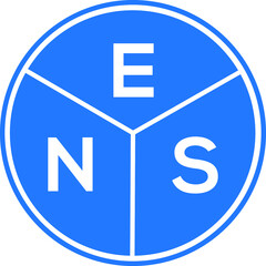 ENS letter logo design on black background. ENS  creative initials letter logo concept. ENS letter design.