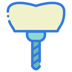 Implant Icon Illustration with Flat Style