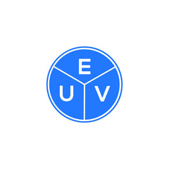 EUV letter logo design on White background. EUV creative Circle letter logo concept. EUV letter design. 