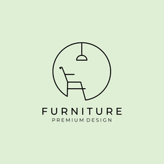 Furniture logo vector illustration design, emblem, element, badge , simple logo