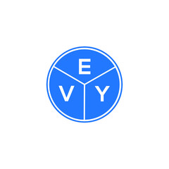 EVY letter logo design on White background. EVY creative Circle letter logo concept. EVY letter design. 
