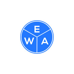 EWA letter logo design on White background. EWA creative Circle letter logo concept. EWA letter design.  - obrazy, fototapety, plakaty