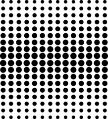 Dots pattern. Black dots design on White background. Trendy circles pattern in different sizes. Fashionable pattern for textiles and interior design. Scattered polka dots design.