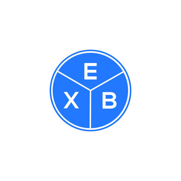 EXB letter logo design on White background. EXB creative Circle letter logo concept. EXB letter design. 
