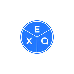 EXQ letter logo design on White background. EXQ creative Circle letter logo concept. EXQ letter design. 