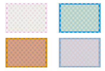 四季をイメージしたチェック柄背景セット