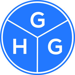 GHG letter logo design on White background. GHG creative Circle letter logo concept. GHG letter design. 