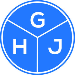 GHL letter logo design on White background. GHL creative Circle letter logo concept. GHL letter design. 