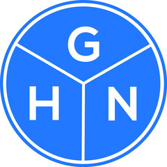 GHN letter logo design on White background. GHN creative Circle letter logo concept. GHN letter design. 