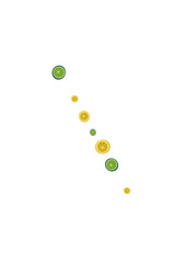 Green Citrus Background White Vector. Lime Cocktail Illustration. Bright Isolated Fruit. Juicy Organic Decoration.