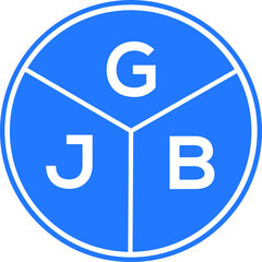GJB letter logo design on White background. GJB creative Circle letter logo concept. GJB letter design. 