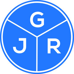 GJR letter logo design on White background. GJR creative Circle letter logo concept. GJR letter design. 