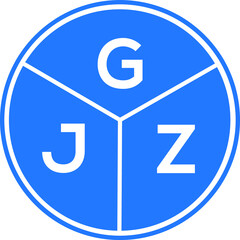 GJZ letter logo design on White background. GJZ creative Circle letter logo concept. GJZ letter design. 
