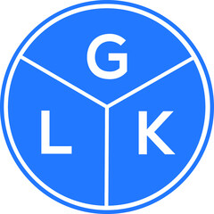 GLK letter logo design on white background. GLK  creative circle letter logo concept. GLK letter design.