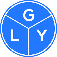 GLY letter logo design on white background. GLY  creative circle letter logo concept. GLY letter design.
