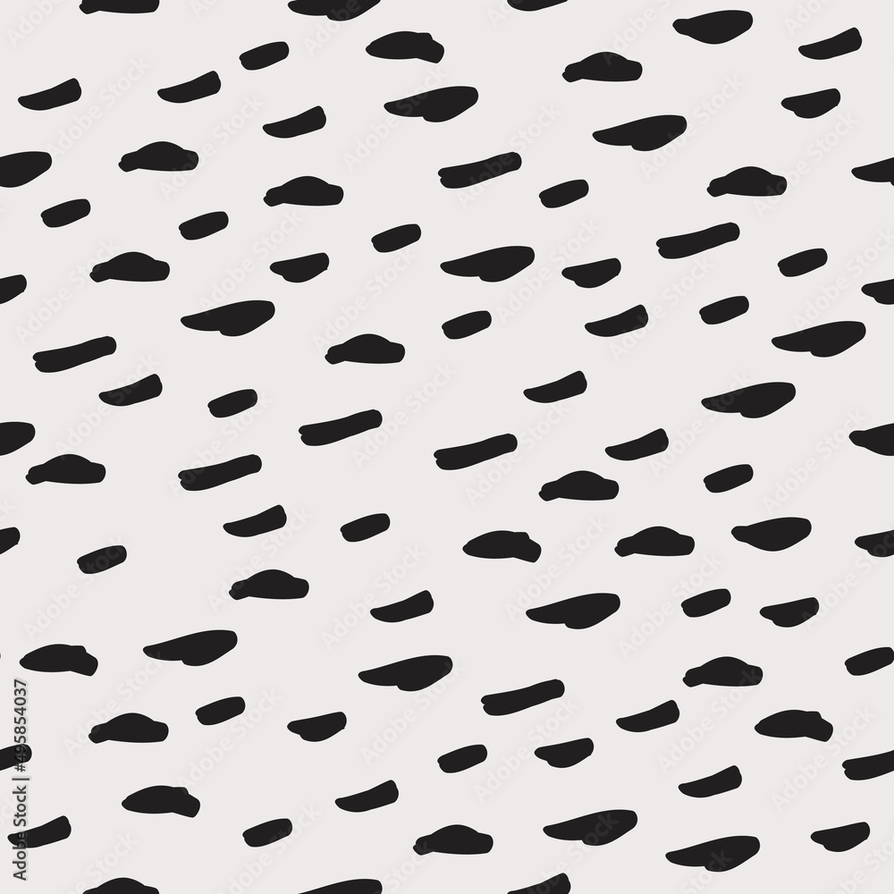Poster black flags are repeated on a white background. vector with seamless spots and dashes.