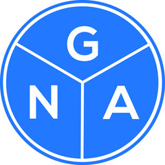 GNA letter logo design on white background. GNA  creative circle letter logo concept. GNA letter design.