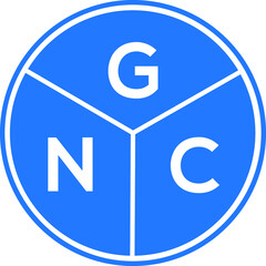 GNC letter logo design on white background. GNC  creative circle letter logo concept. GNC letter design.