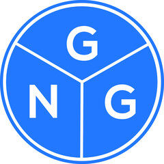 GNG letter logo design on white background. GNG  creative circle letter logo concept. GNG letter design.