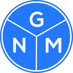 GNM letter logo design on white background. GNM  creative circle letter logo concept. GNM letter design.