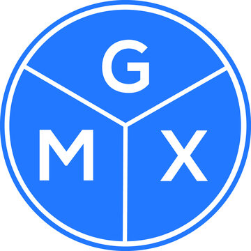GMX letter logo design on white background. GMX  creative circle letter logo concept. GMX letter design.