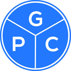 GPC letter logo design on White background. GPC creative Circle letter logo concept. GPC letter design. 