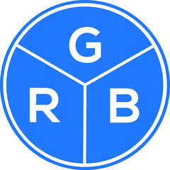 GRB letter logo design on White background. GRB creative Circle letter logo concept. GRB letter design. 