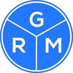 GRM letter logo design on White background. GRM creative Circle letter logo concept. GRM letter design. 