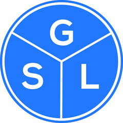 GSL letter logo design on White background. GSL creative Circle letter logo concept. GSL letter design. 