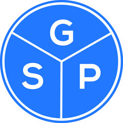 Fototapeta premium GSP letter logo design on White background. GSP creative Circle letter logo concept. GSP letter design. 