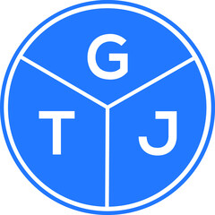 GTJ letter logo design on White background. GTJ creative Circle letter logo concept. GTJ letter design. 