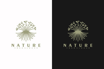 creative abstract tree logo, natur logo, logo inspiration.