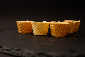 Waffle cups subject photo against the background