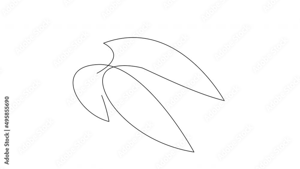 Poster self drawing simple animation of single continuous one line drawing of sea turtle. drawing by hand, 