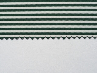 striped dark green and white cotton fabric texture background