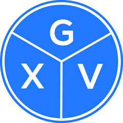 GXV letter logo design on white background. GXV  creative circle letter logo concept. GXV letter design.