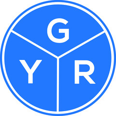 GYR letter logo design on White background. GYR creative Circle letter logo concept. GYR letter design. 