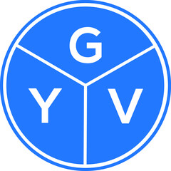 GYV letter logo design on White background. GYV creative Circle letter logo concept. GYV letter design. 