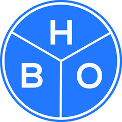 Obraz premium HBO letter logo design on White background. HBO creative Circle letter logo concept. HBO letter design. 