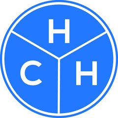 HCH letter logo design on white background. HCH  creative circle letter logo concept. HCH letter design.