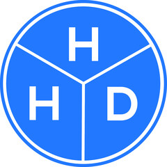 Fototapeta premium HHD letter logo design on white background. HHD creative circle letter logo concept. HHD letter design.