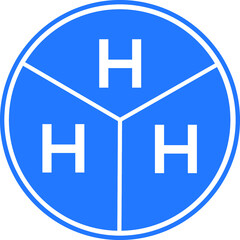 HHH letter logo design on white background. HHH  creative circle letter logo concept. HHH letter design.